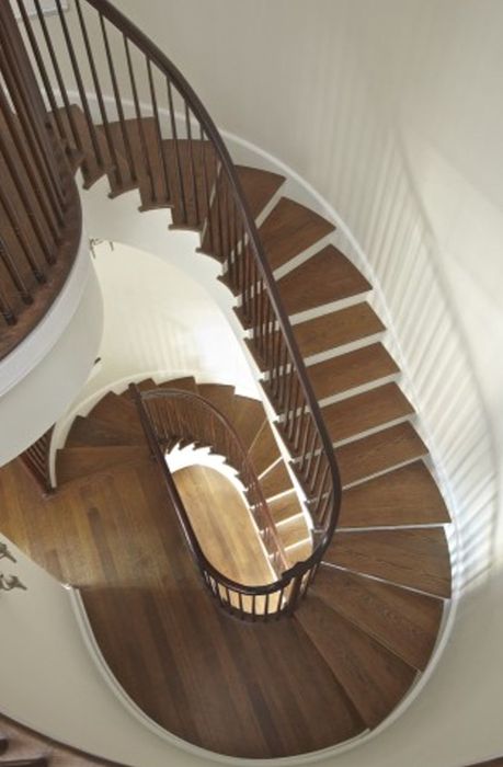 Curved Stair Residence — The stair from above